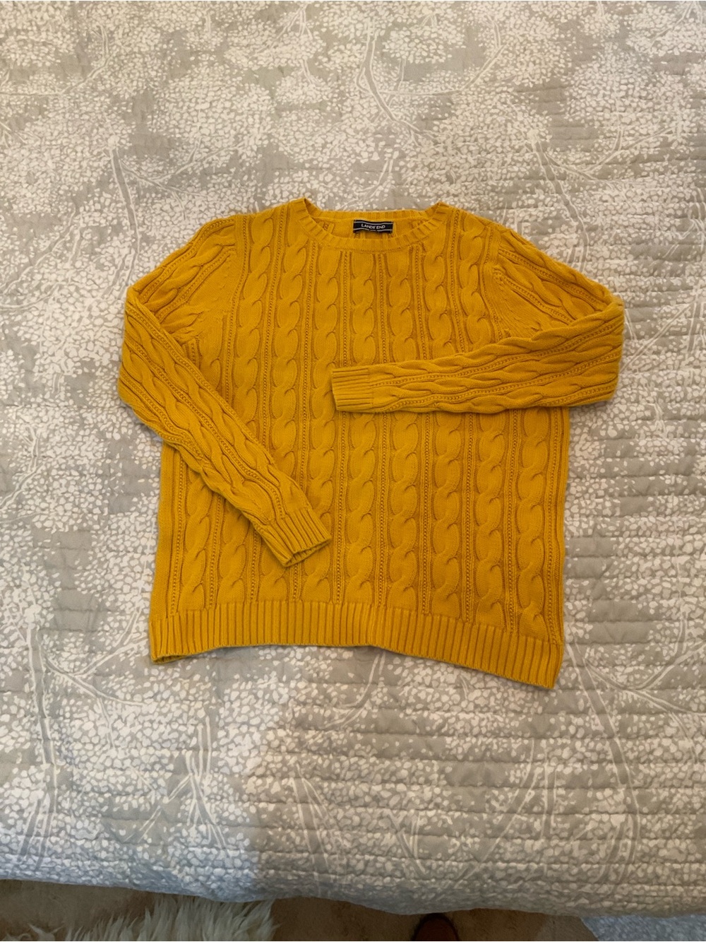 TWO LANDS END COTTON SWEATERS, M